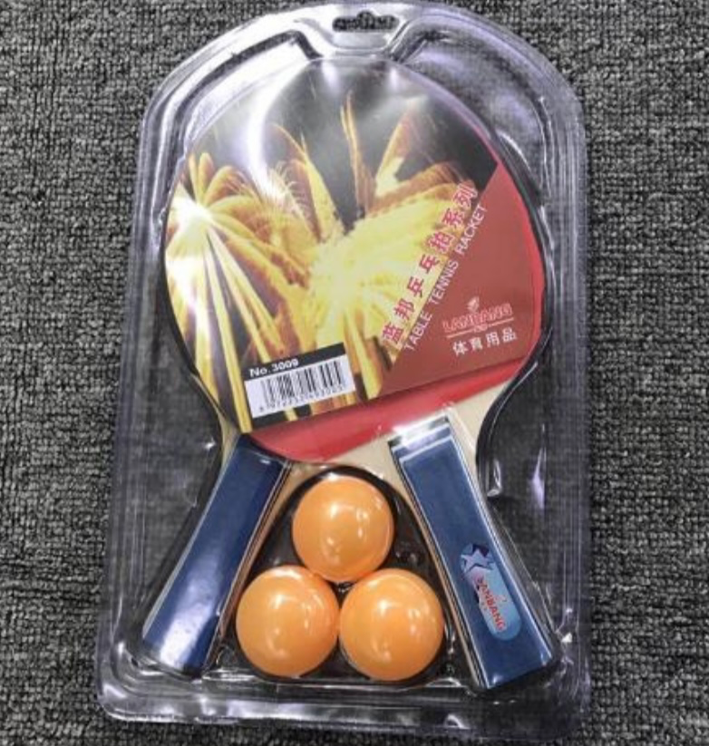 [G4625] RACKS WITH 3BALLS TABLE TENNIS
